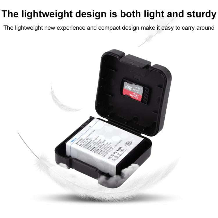For DJI Osmo Action 5 Pro / 4 Battery & Memory Card Storage Box(Black)