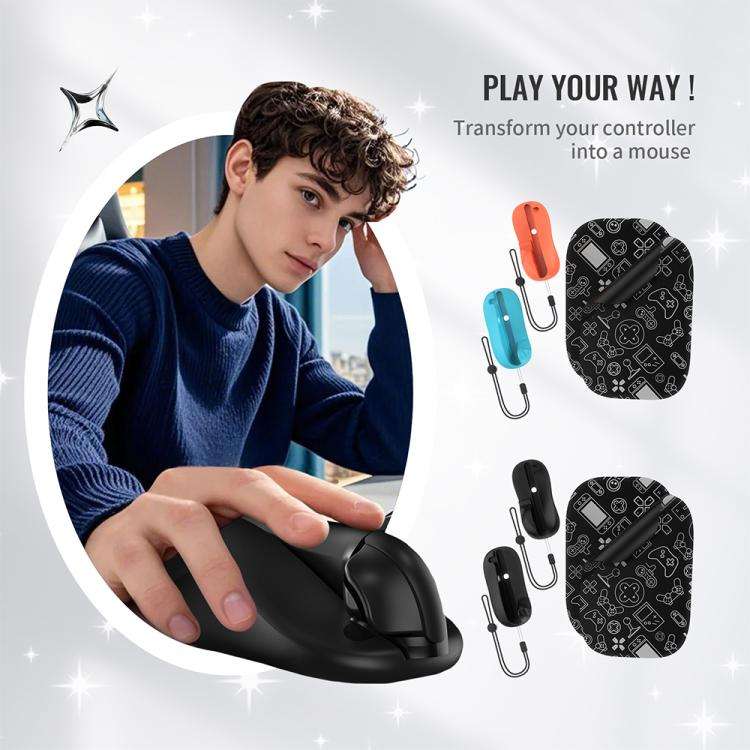 JYS NS2313 For Nintendo Switch 2 Left & Right Controller Mouse + Pad Joy-Con Adapter Stand(Black)