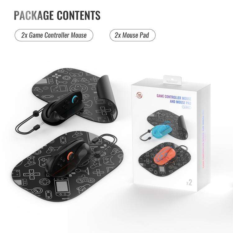 JYS NS2313 For Nintendo Switch 2 Left & Right Controller Mouse + Pad Joy-Con Adapter Stand(Black)