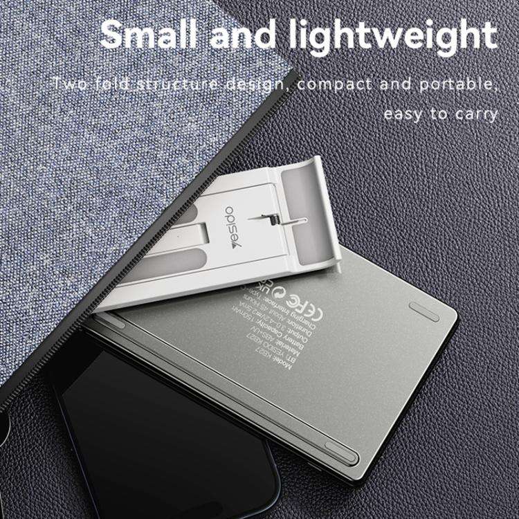 Yesido KB27 Ultra Slim Mini Two-Fold Portable Bluetooth Keyboard(Grey)