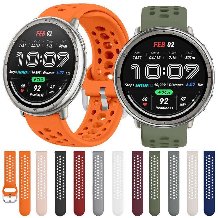 20mm xDfind Silver Buckle Silicone Sport Watch Band(Midnight Blue)