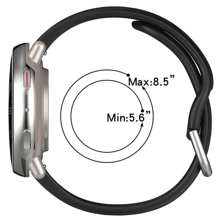 20mm xDfind Silver Buckle Silicone Sport Watch Band(Midnight Blue)