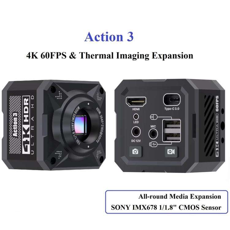 Mechanic Action3 HDMI / USB Thermal Imaging 4K HD Microscope Camera, Plug:EU Plug