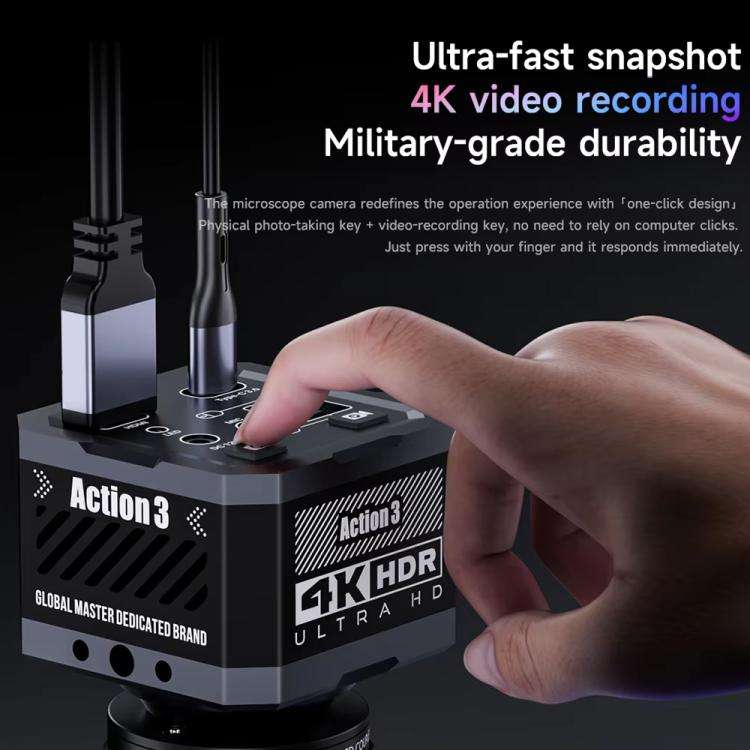 Mechanic Action3 HDMI / USB Thermal Imaging 4K HD Microscope Camera, Plug:EU Plug
