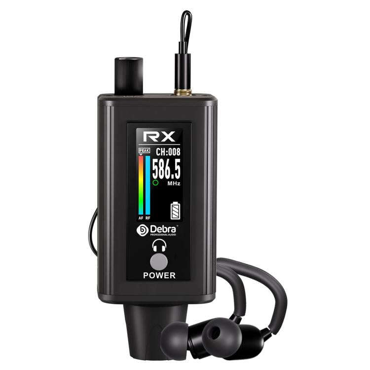 DEBRA EMX-1 Portable Wireless Monitor System Receiver + Earphones(Black)