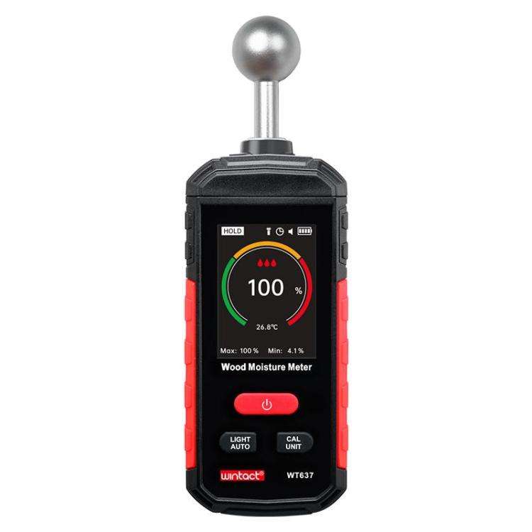 Wintact WT637 2.4 inch Color Screen Wood Moisture Digital Meter(Black Red)