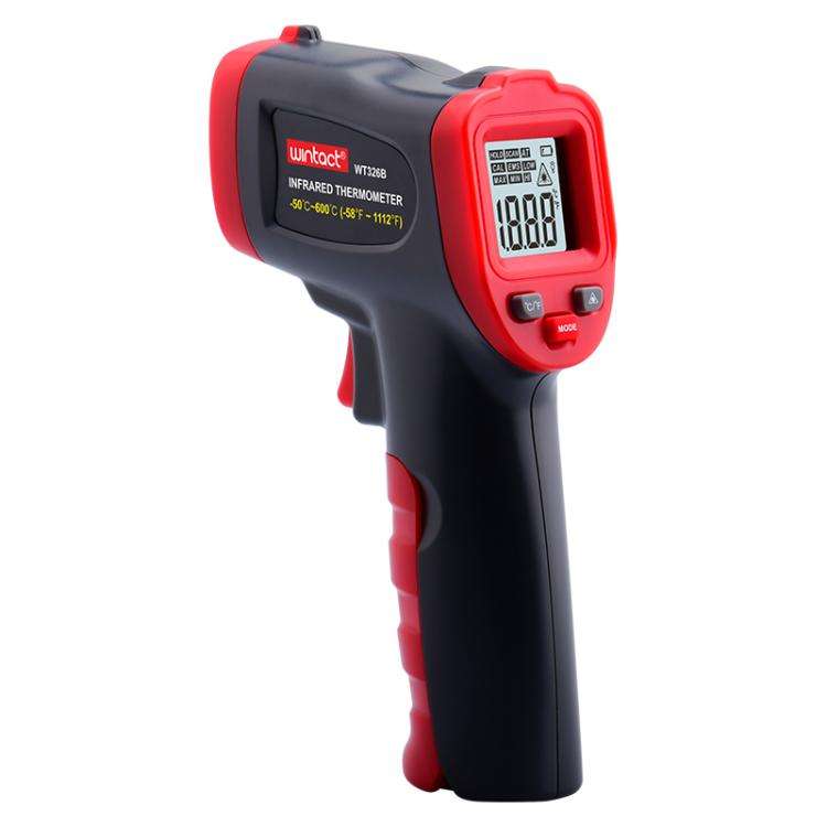 Wintact WT326B Portable Infrared Thermometer, Measuring Range: -50 to 600 Degrees Celsius(Black Red)