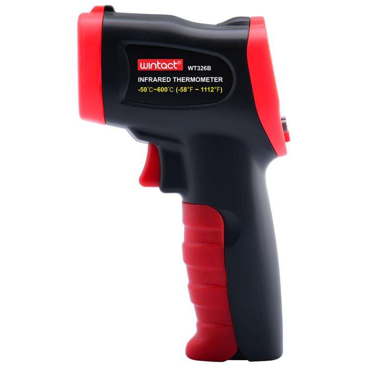 Wintact WT326B Portable Infrared Thermometer, Measuring Range: -50 to 600 Degrees Celsius(Black Red)