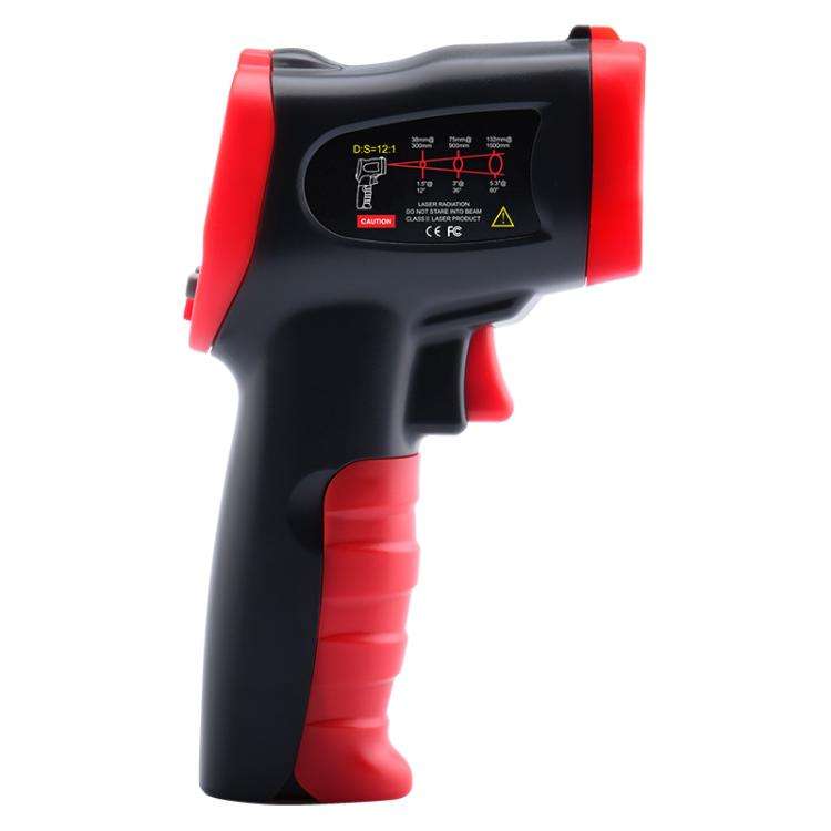 Wintact WT326B Portable Infrared Thermometer, Measuring Range: -50 to 600 Degrees Celsius(Black Red)