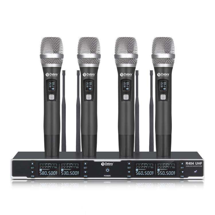 DEBRA R404 UHF Wireless Microphone 4-in-1 Professional Stage Performance Conference Handheld Mic(...