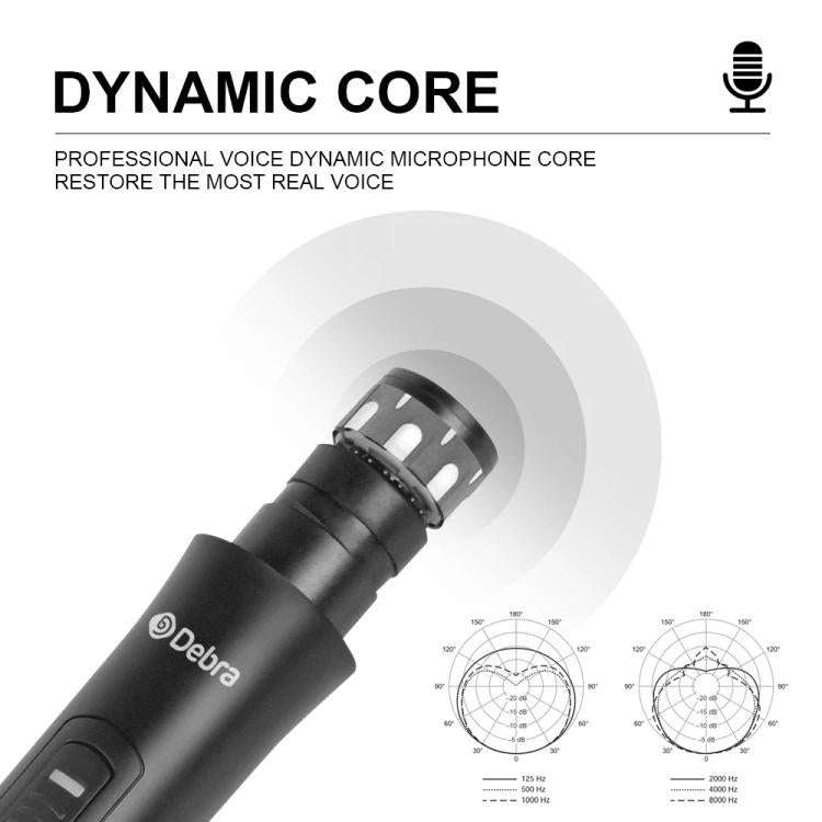 DEBRA AU-400 UHF Wireless Microphone System 4-in-1 for Performance Conference KTV, Model:2 Handhe...