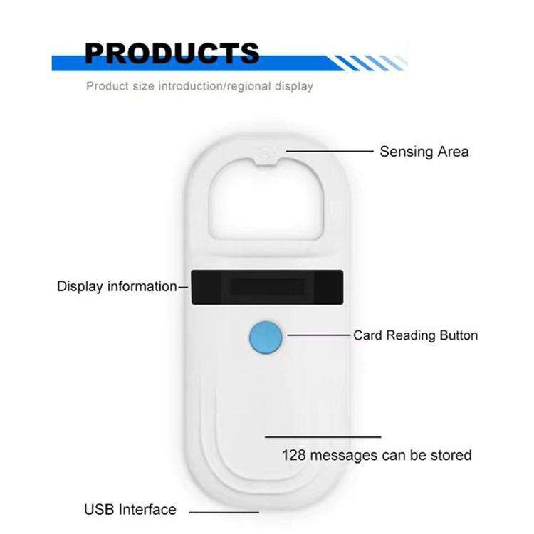 134.2KHz Portable Small Animal Identification Chip Reader