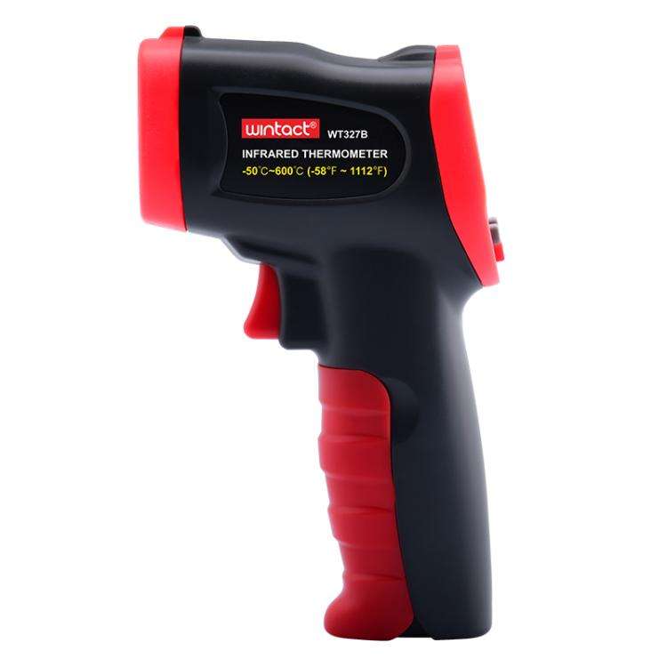 Wintact WT327B portable infrared thermometer, measuring range: -50 to 600 degrees Celsius(Black Red)