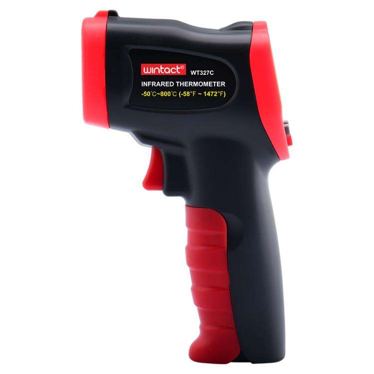 Wintact WT327C portable infrared thermometer, measuring range: -50 to 800 degrees Celsius(Black Red)