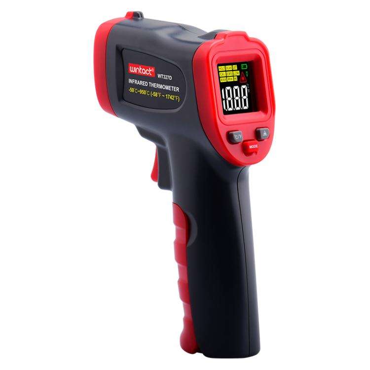 Wintact WT327D portable infrared thermometer, measuring range: -50 to 950 degrees Celsius(Black Red)