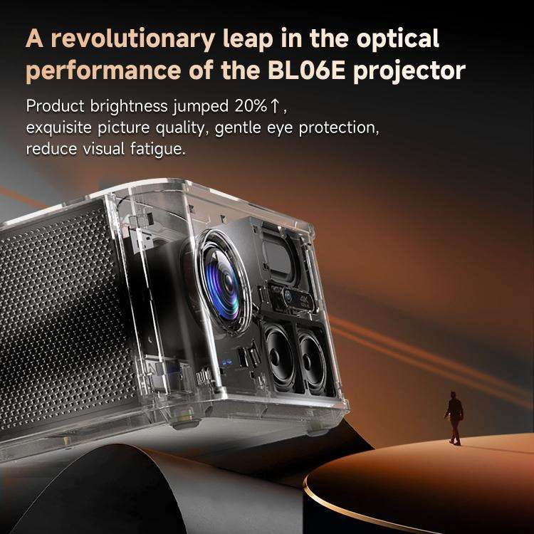 WOWOTO WWT-BL06E Android 9.0 4.45 inch LCD Display 1920x1080P 1000ANSI Smart Projector(UK Plug)