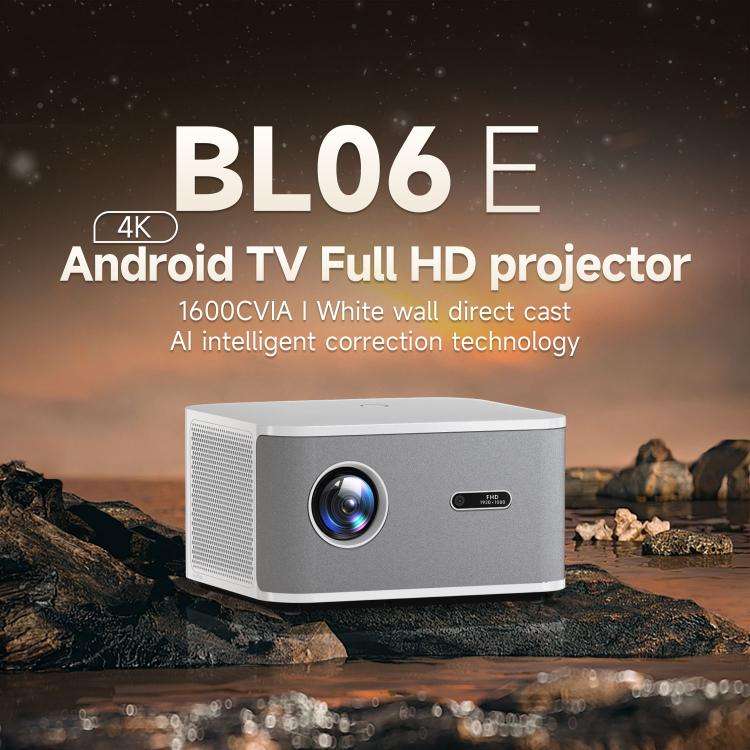 WOWOTO WWT-BL06E Android 9.0 4.45 inch LCD Display 1920x1080P 1000ANSI Smart Projector(UK Plug)