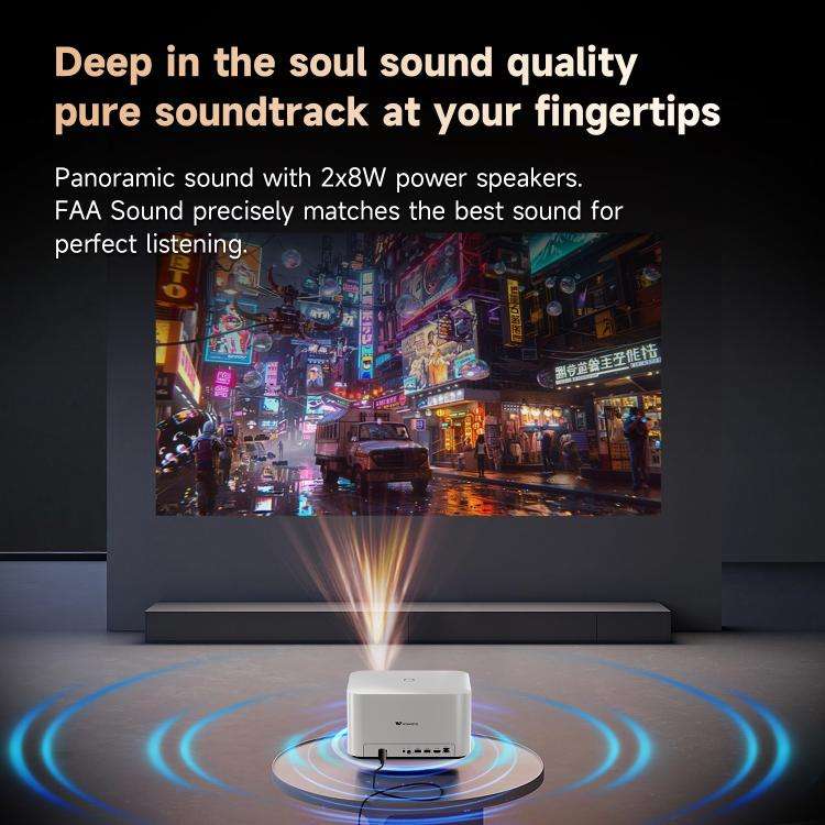 WOWOTO WWT-BL06E Android 9.0 4.45 inch LCD Display 1920x1080P 1000ANSI Smart Projector(US Plug)