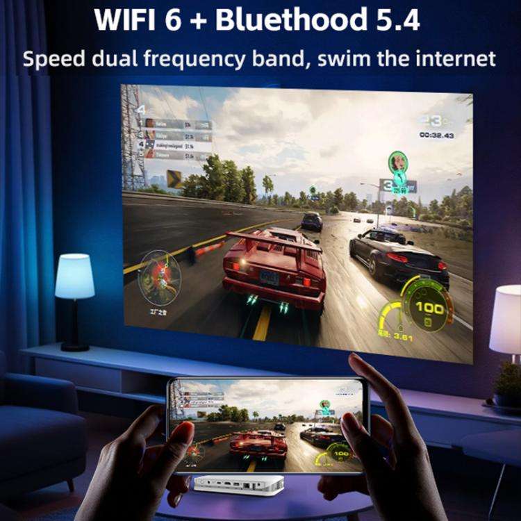 WOWOTO WWT-T10 Android 9.0 DLP 1920x1080P HD 350-400ANSI Smart Projector(EU Plug)