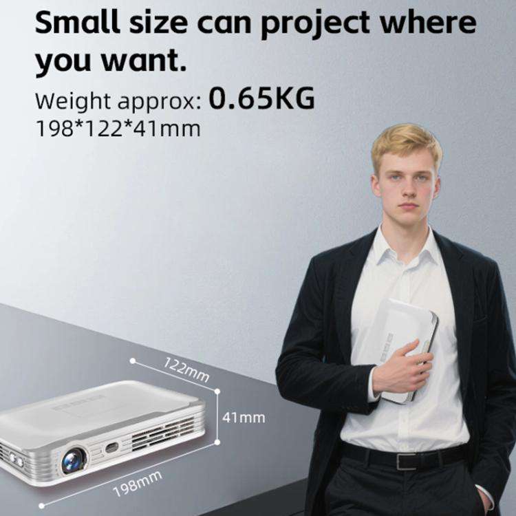 WOWOTO WWT-T10 Android 9.0 DLP 1920x1080P HD 350-400ANSI Smart Projector(EU Plug)