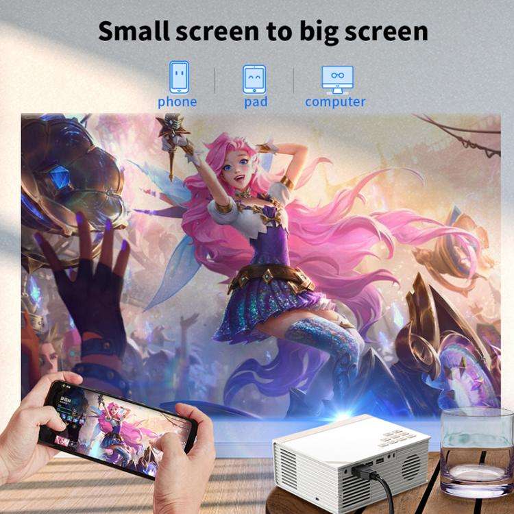 WOWOTO WWT-BL02E Android 9.0 LCD Display 1280x720P 150ANSI Smart Projector(US Plug)