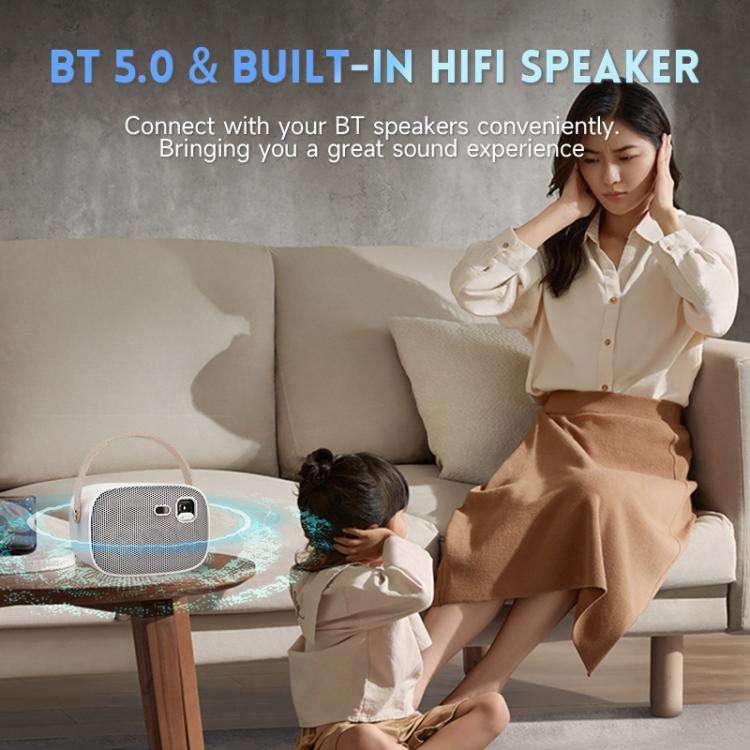 WOWOTO WWT-M8 Android 9 DLP 1920x1080P HD 300ANSI Smart Projector(US Plug)