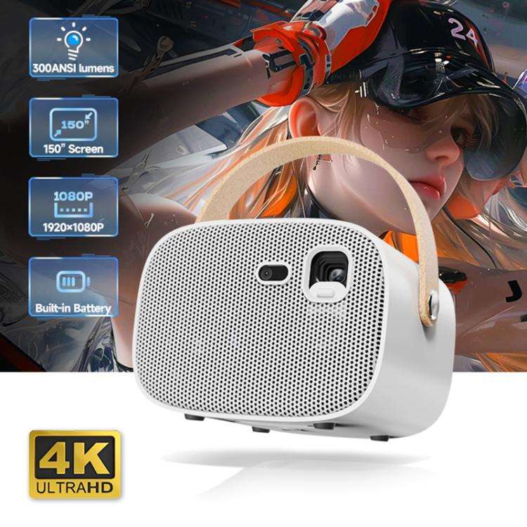 WOWOTO WWT-M8 Android 9 DLP 1920x1080P HD 300ANSI Smart Projector(EU Plug)