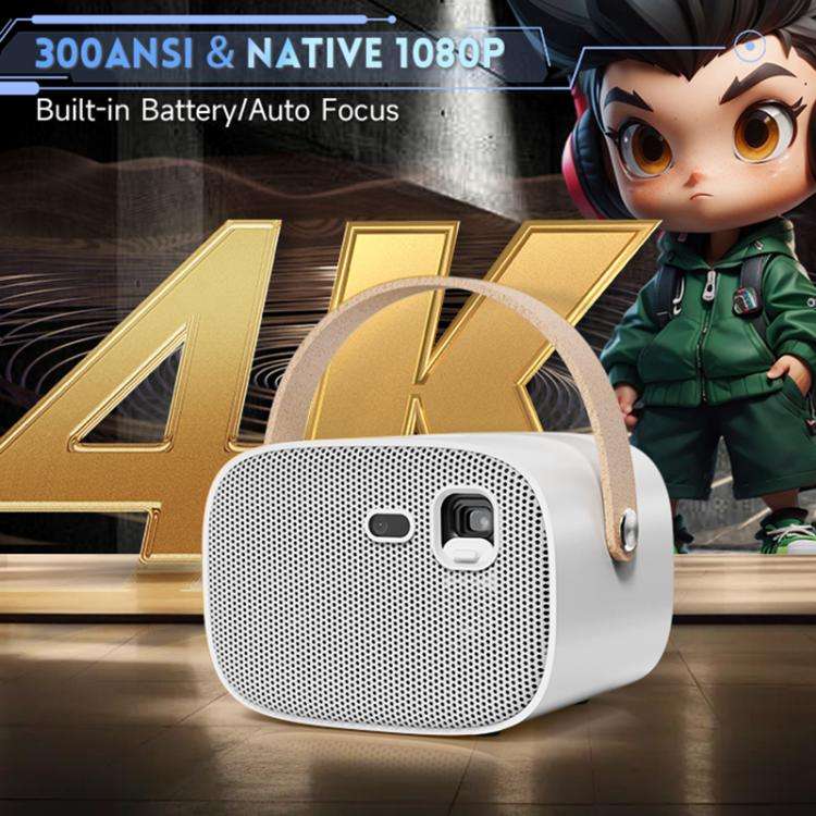 WOWOTO WWT-M8 Android 9 DLP 1920x1080P HD 300ANSI Smart Projector(EU Plug)