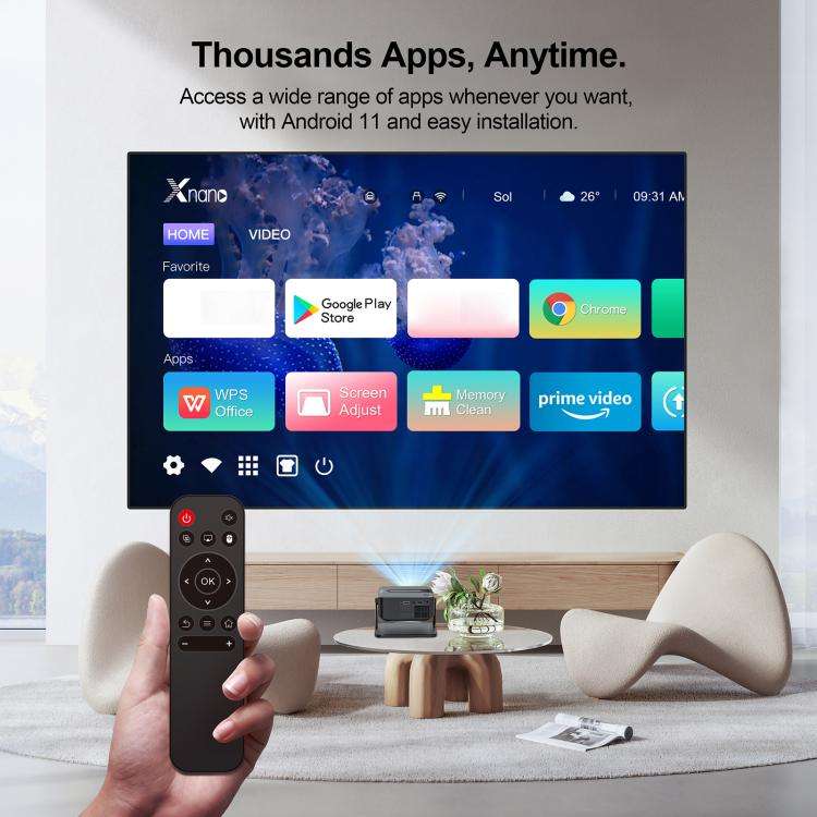 WOWOTO WWT-BL15 Android 11 LCD Display 720P 120ANSI Smart Projector(UK Plug)