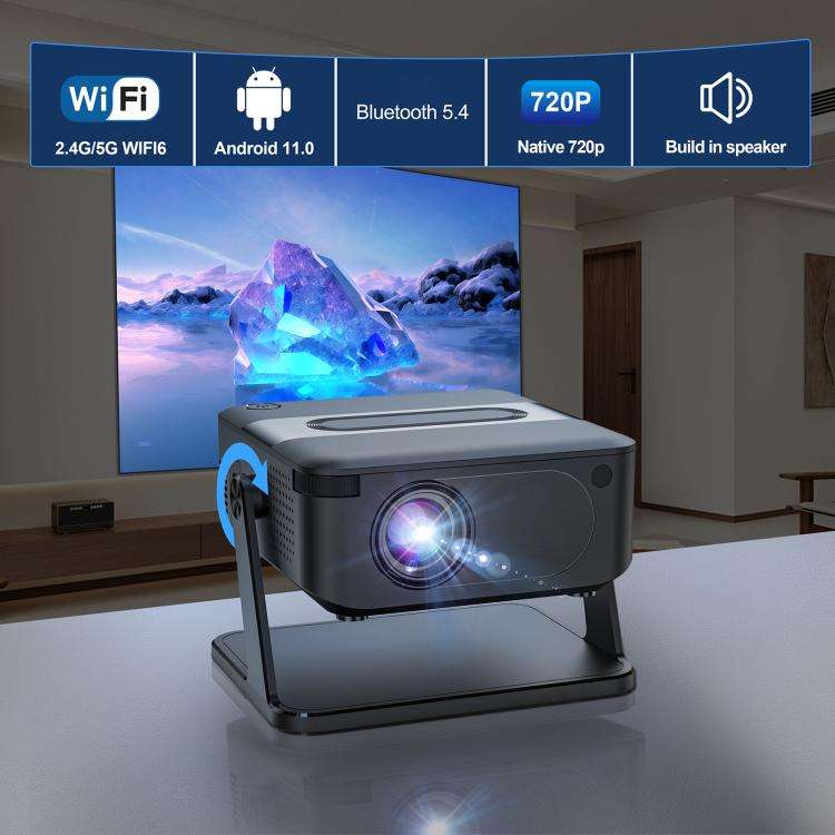 WOWOTO WWT-BL15 Android 11 LCD Display 720P 120ANSI Smart Projector(US Plug)