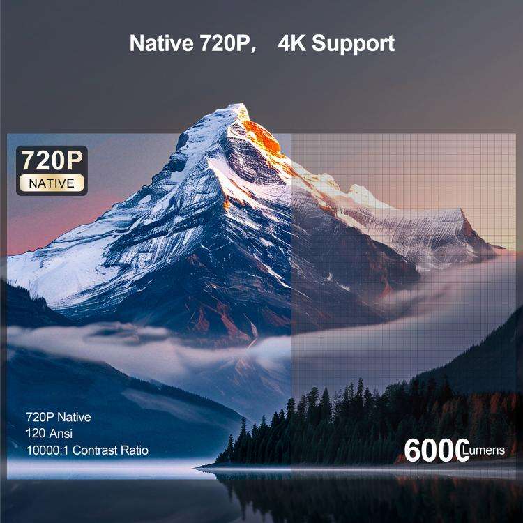 WOWOTO WWT-BL15 Android 11 LCD Display 720P 120ANSI Smart Projector(UK Plug)