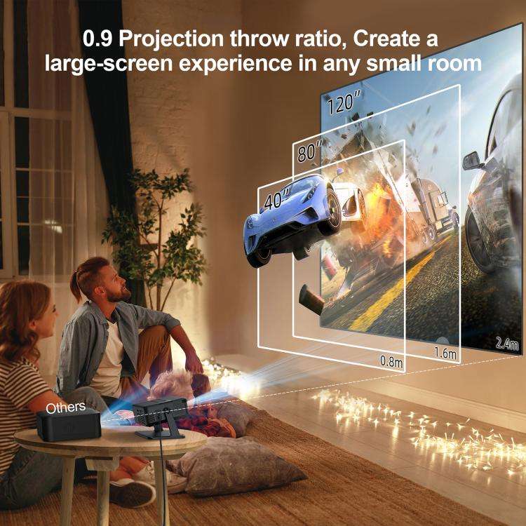 WOWOTO WWT-BL15 Android 11 LCD Display 720P 120ANSI Smart Projector(EU Plug)