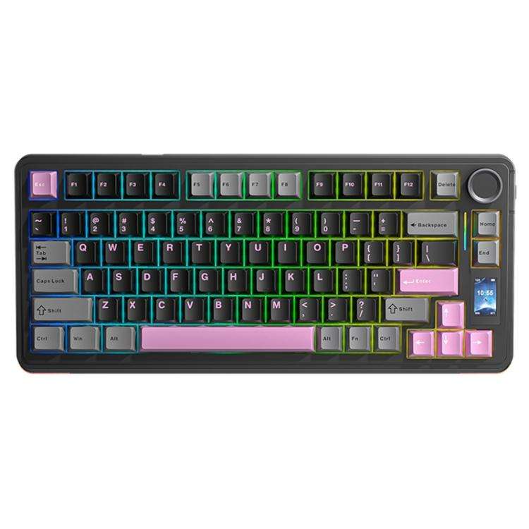 AULA S75 Pro 80 Keys wired/2.4G/Bluetooth Three Model Customizable Gradient Mechanical Keyboard(G...