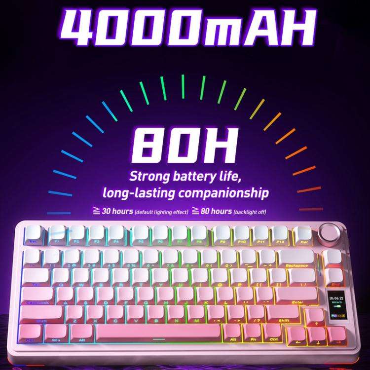 AULA S75 Pro 80 Keys wired/2.4G/Bluetooth Three Model Customizable Gradient Mechanical Keyboard(M...