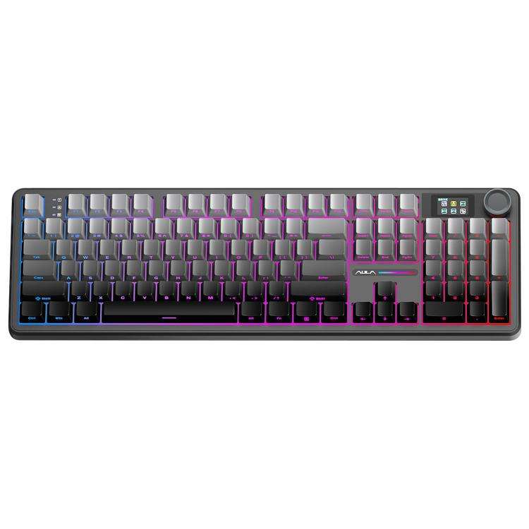 AULA F108 Pro 108 Keys Wired/2.4G/Bluetooth Three Model Customizable RGB Gaming Mechanical Keyboa...
