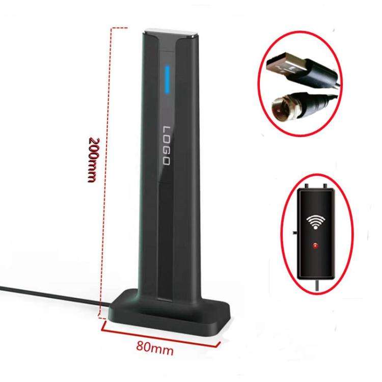 4K HD Digital TV Antenna ATSC Terrestrial Wave Antenna Receiver(Black)