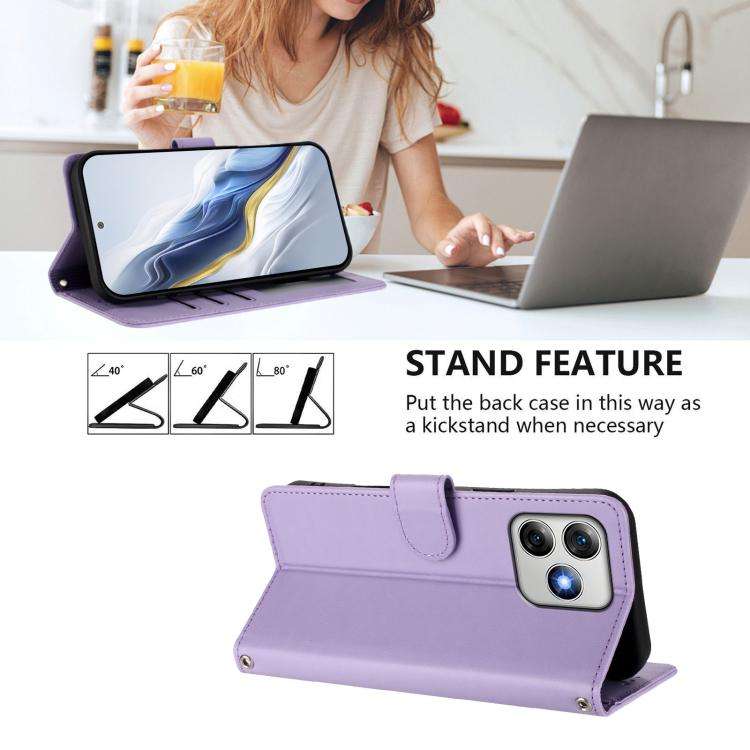 For Ulefone Note 18 Ultra / 18 Pro Embossed Heart Cat Leather Phone Case with Hand Strap(Light Pu...