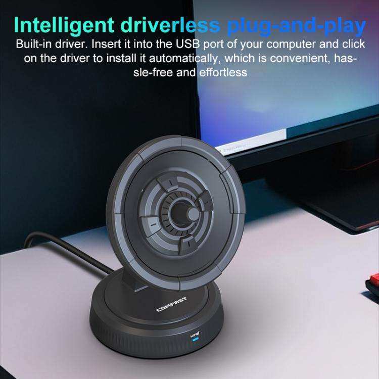 COMFAST CF-986BE Directional Network Card WiFi-7 Gaming 6500M Gigabit USB Network Adapter(Black)