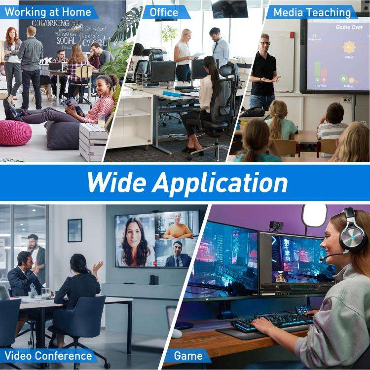 KCEVE KC-KVM403DH 4 IN 1 OUT DP/HD USB 3.0 4K 144Hz KVM Switch, Plug Type:US Plug