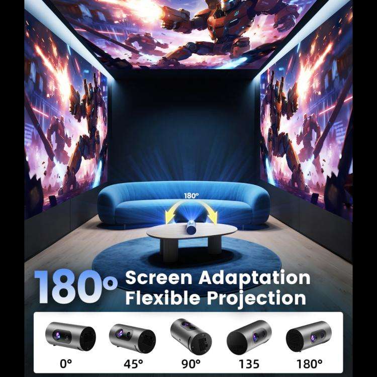 Q8 1080P 180ANSI LCD Display Smart Projector 1GB+8GB Auto Focus(US Plug)