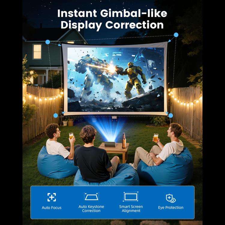 Q8 1080P 180ANSI LCD Display Smart Projector 1GB+8GB Auto Focus(AU Plug)
