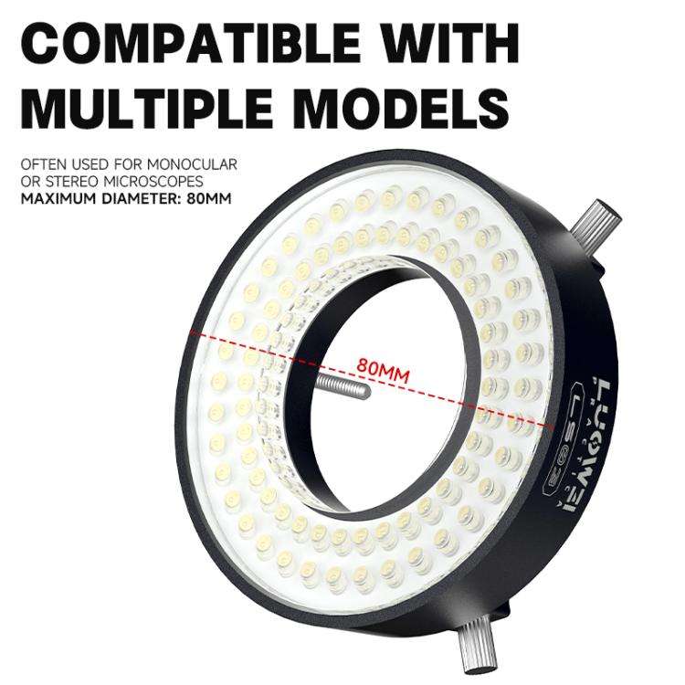 LUOWEI LS03 High Lumen 72LED Microscope Ring Light Source