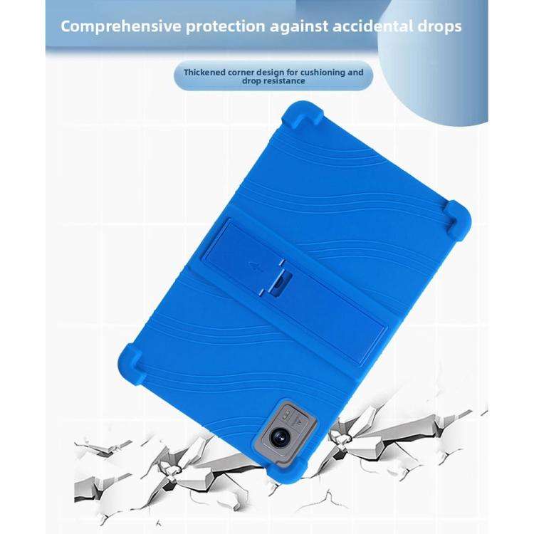 For DOOGEE T40 Pro Shockproof Silicone Tablet Protective Case with Holder(Rainbow)
