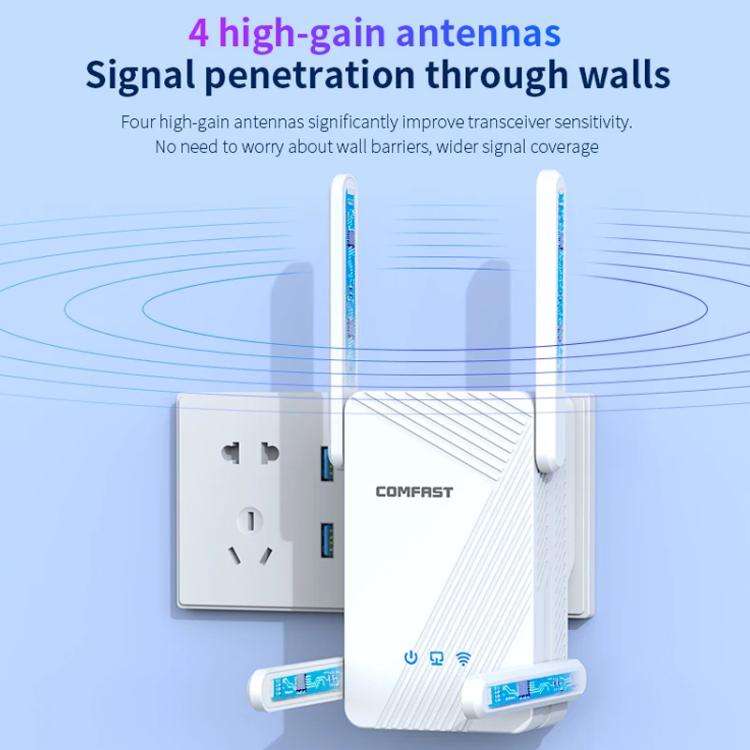 COMFAST CF-WR773BE 3570Mbps WiFi7 Signal Extender Dual Band Gigabit Wireless Repeater, Plug:UK Pl...