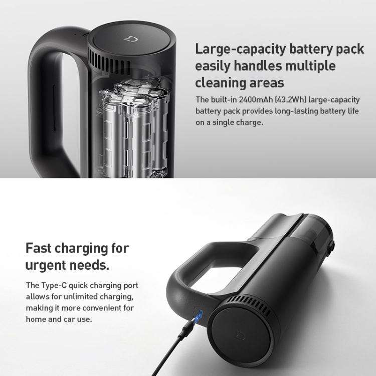 Original Xiaomi Mijia 21000Pa Car Handheld Vacuum Cleaner(Black)