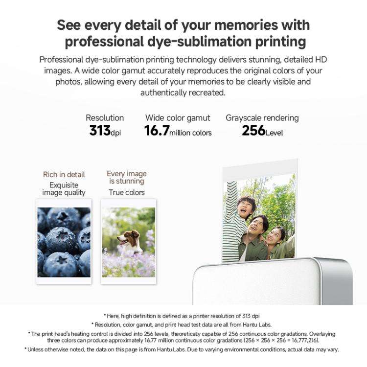 Original Xiaomi Mijia Pocket Photo Printer Pro(White Silver)