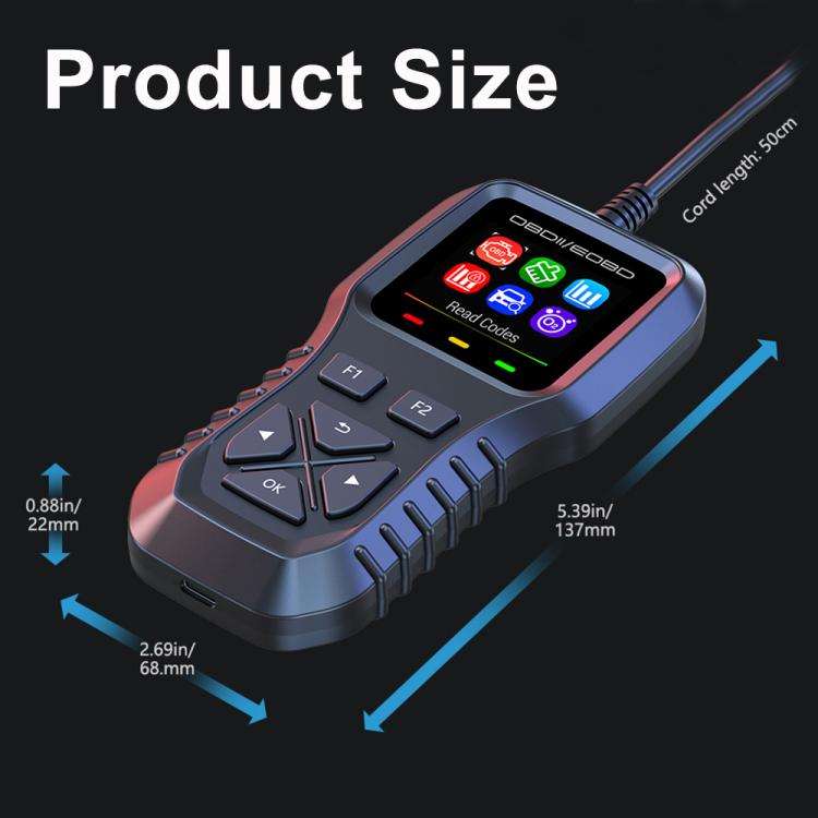 K1 Car OBDII Diagnostic Tool Smart Engine Fault Detector(Grey Black)