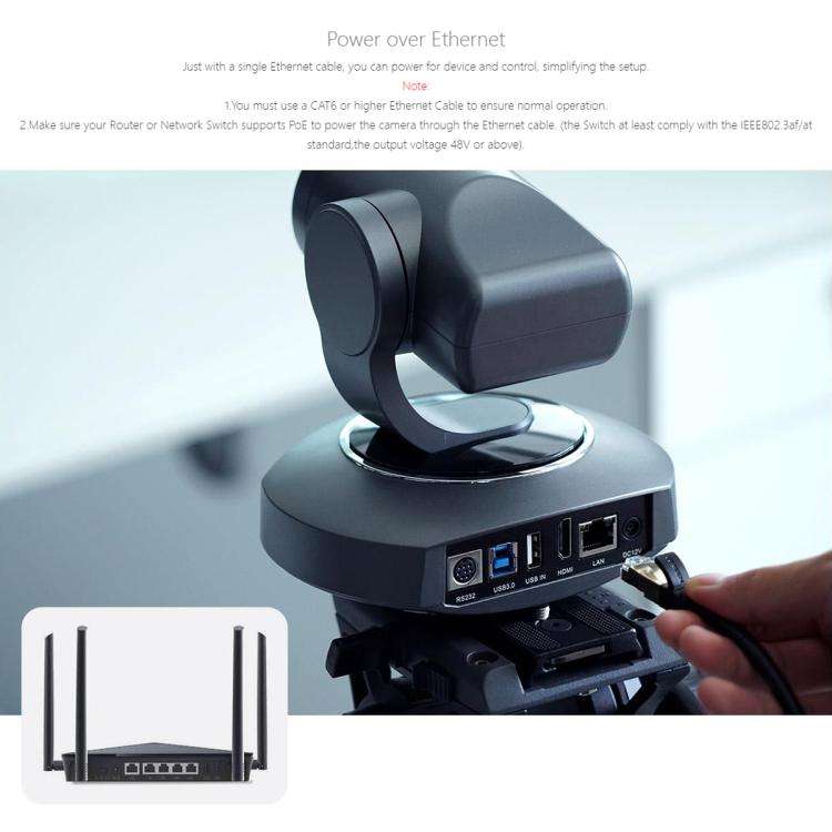 FEELWORLD 4K10X 4K PTZ Camera 10X Optical Zoom AI Tracking HDMI-compatible USB IP Remote Control(...