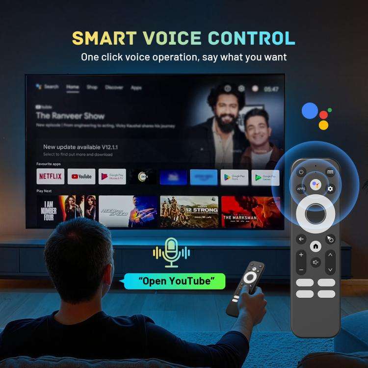 HK1 RBOX X50 Android 14 Smart TV Box with Remote Control, 4GB+128GB, Amlogic S905A Quad-Core(AU P...
