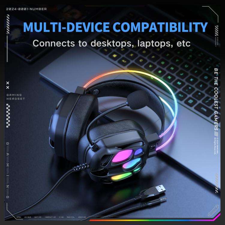 ONIKUMA X89 RGB Wired Earphone with Microphone(Black)